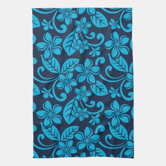 ?PLUMERIA (Blau x 2) Geschirrtuch (Vertikal)