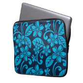 PLUMERIA (Blau x 2) Laptopschutzhülle (Vorderseite Links)