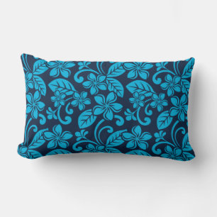 PLUMERIA (Blau x 2) Lendenkissen