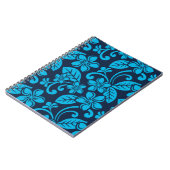PLUMERIA (Blau x 2) Notizblock (Linke Seite)