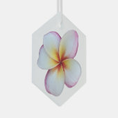 Plumeria Bloom Glass Ornament Aus Glas (Vorderseite Rechts)