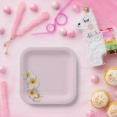 Plumeria Blooms Pappteller (Party)