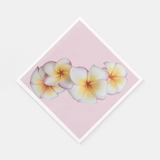 Plumeria Blooms Serviette (Ecke)