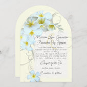 Plumeria Blüh Custom Wedding Einladung (Vorne/Hinten)