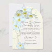 Plumeria Blüh Custom Wedding Einladung (Vorderseite)