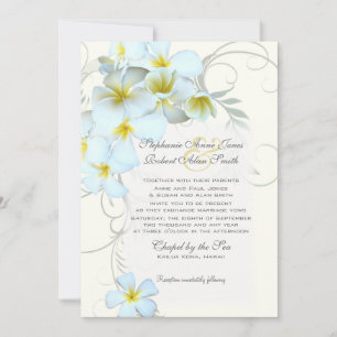 Plumeria Blüh Custom Wedding Einladung