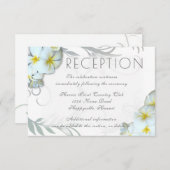 Plumeria Blüh Empfang Vernissage Begleitkarte (Vorne/Hinten)