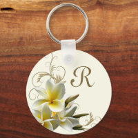 Plumeria Blüh Monogram Initial