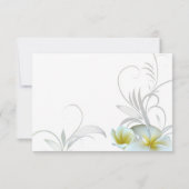 Plumeria Blüh UAWG Wedding Card RSVP Karte (Rückseite)