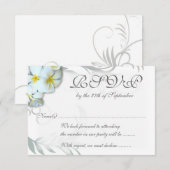 Plumeria Blüh UAWG Wedding Card RSVP Karte (Vorne/Hinten)