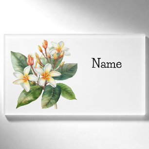 Plumeria Blume Abzeichen Tropische Blume Namenschild