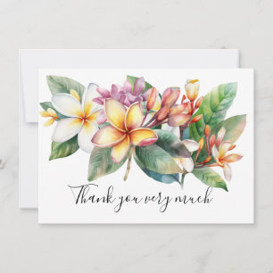 Plumeria Blume auf Sand danke Karte