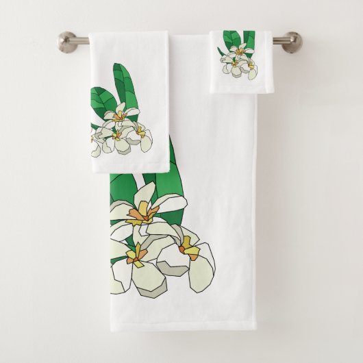 Plumeria Blume Badetuch Set (Insitu)