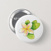 Plumeria-Blume Button (Vorne & Hinten)
