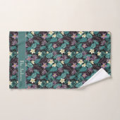 Plumeria Blume Emerald Green Tropical Blätter Badhandtuch Set (Handtuch)