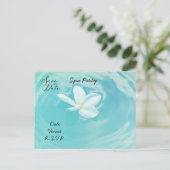 Plumeria Blume für Wellness-Center Party Postkarte (Stehend Vorderseite)