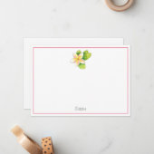 Plumeria-Blume Mitteilungskarte (Vorderseite/Rückseite Beispiel)