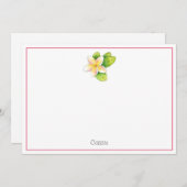 Plumeria-Blume Mitteilungskarte (Vorne/Hinten)