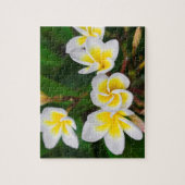 Plumeria Blume nah-up, Hawaii Puzzle (Vertikal)