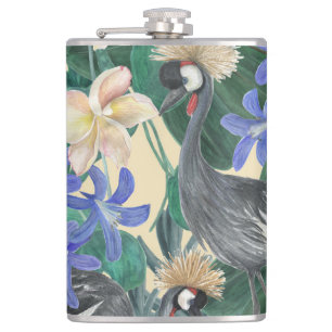 Plumeria Blumen, Aquarell Nahtlos. Flachmann