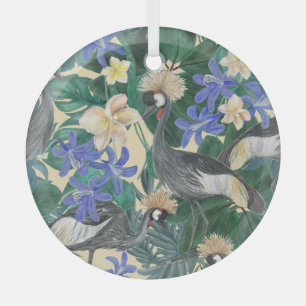 Plumeria Blumen, Aquarell Nahtlos. Ornament Aus Glas