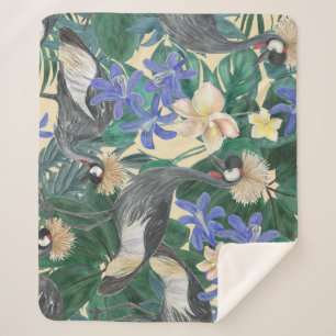 Plumeria Blumen, Aquarell Nahtlos. Sherpadecke