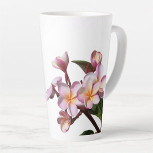 Plumeria-Blumen-Fotografie Latte Tasse
