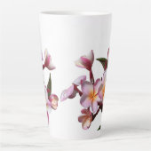 Plumeria-Blumen-Fotografie Latte Tasse (Vorderseite)