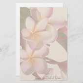 Plumeria-Blumen-personalisiertes Briefpapier (Vorne/Hinten)