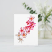 Plumeria-Blüten-Collage Postkarte (Stehend Vorderseite)