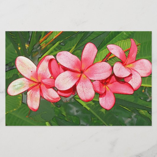 Plumeria Briefpapier (Vorderseite)