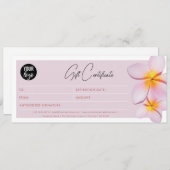 Plumeria Business Logo Geschenkgutschein (Vorne/Hinten)