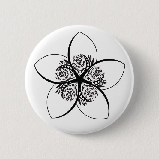 Plumeria Button (Vorderseite)