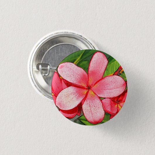 Plumeria Button (Vorne & Hinten)