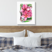 Plumeria Canvas Print Leinwanddruck (Insitu (Schlafzimmer))