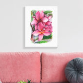 Plumeria Canvas Print Leinwanddruck (Insitu (Wohnzimmer))