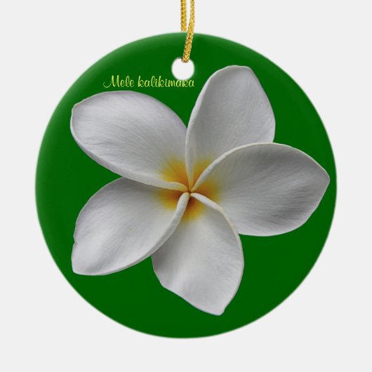 Plumeria Christmas Holiday Ornament (Vorne)