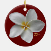 Plumeria Christmas Holiday Ornament (Hinten)