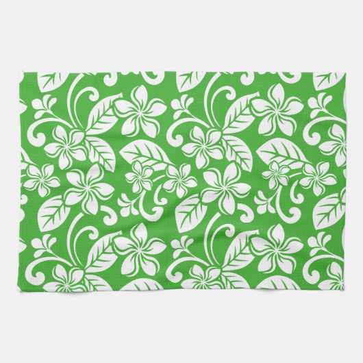 PLUMERIA (CITRUS GRÜNE) GESCHIRRTUCH (Horizontal)