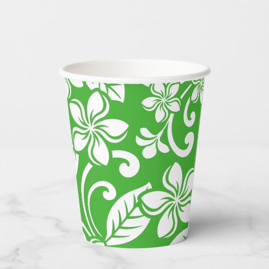 PLUMERIA (CITRUS GRÜNE) PAPPBECHER (Rückseite)