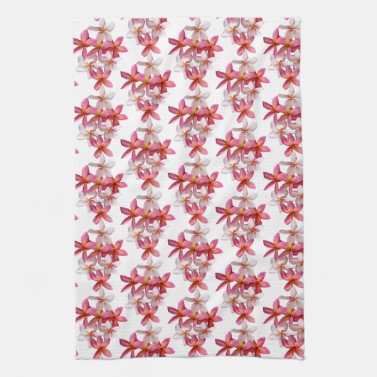 Plumeria Collage Kitchen Towel Geschirrtuch (Vertikal)