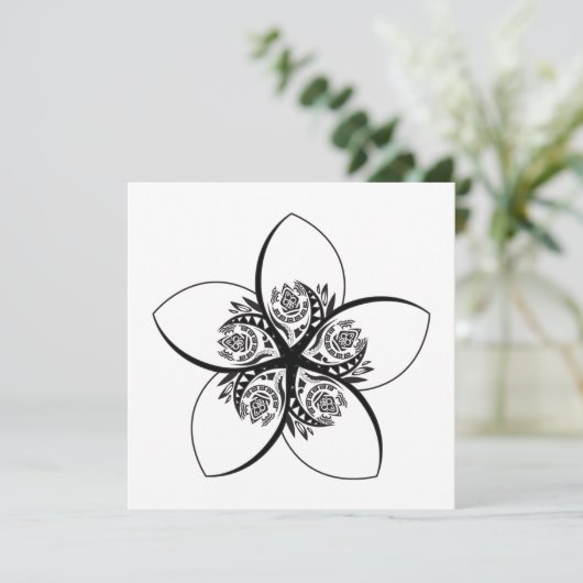 PLUMERIA EINLADUNG (Stehend Vorderseite)