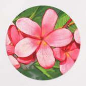 Plumeria Etiketten (Design 2)
