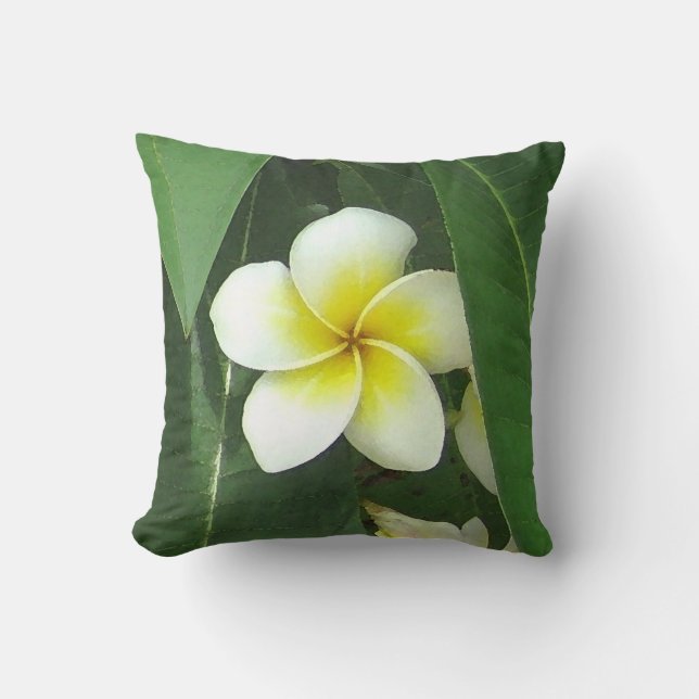 Plumeria-Extrem Kissen (Vorderseite)