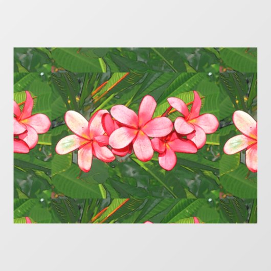 Plumeria Fensteraufkleber (Blatt)