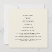 Plumeria Flat Simple Wedding Programme (Rückseite)