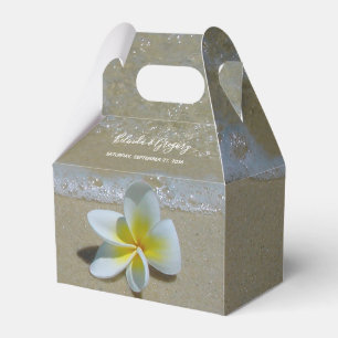 Plumeria Frangipani auf Sand Wedding Geschenkschachtel