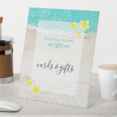 Plumeria Frangipani Beach Wedding Cards Geschenke Sockelschild (In Situ)