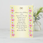 Plumeria Frangipani Einladung zur Hochzeit (Stehend Vorderseite)