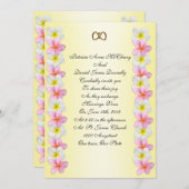 Plumeria Frangipani Einladung zur Hochzeit (Vorne/Hinten)